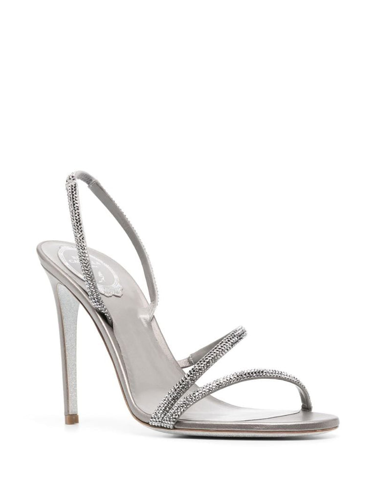 Silver 115 Crystal-embellished Sandals