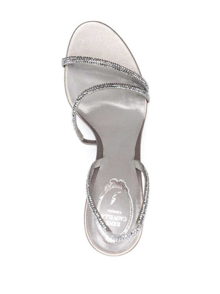 Silver 115 Crystal-embellished Sandals