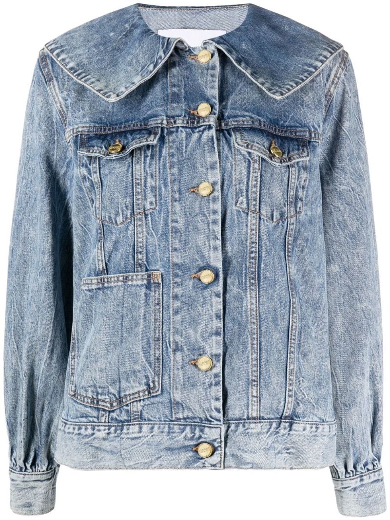 Blue Peter Pan Collar Denim Jacket