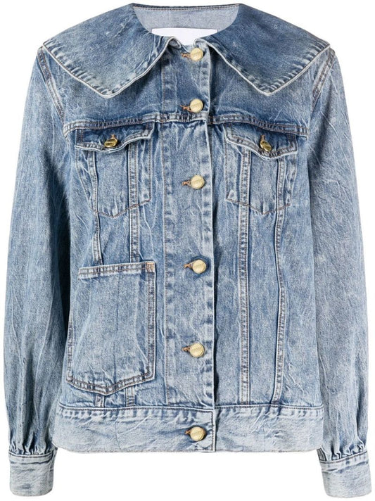 Blue Peter Pan Collar Denim Jacket