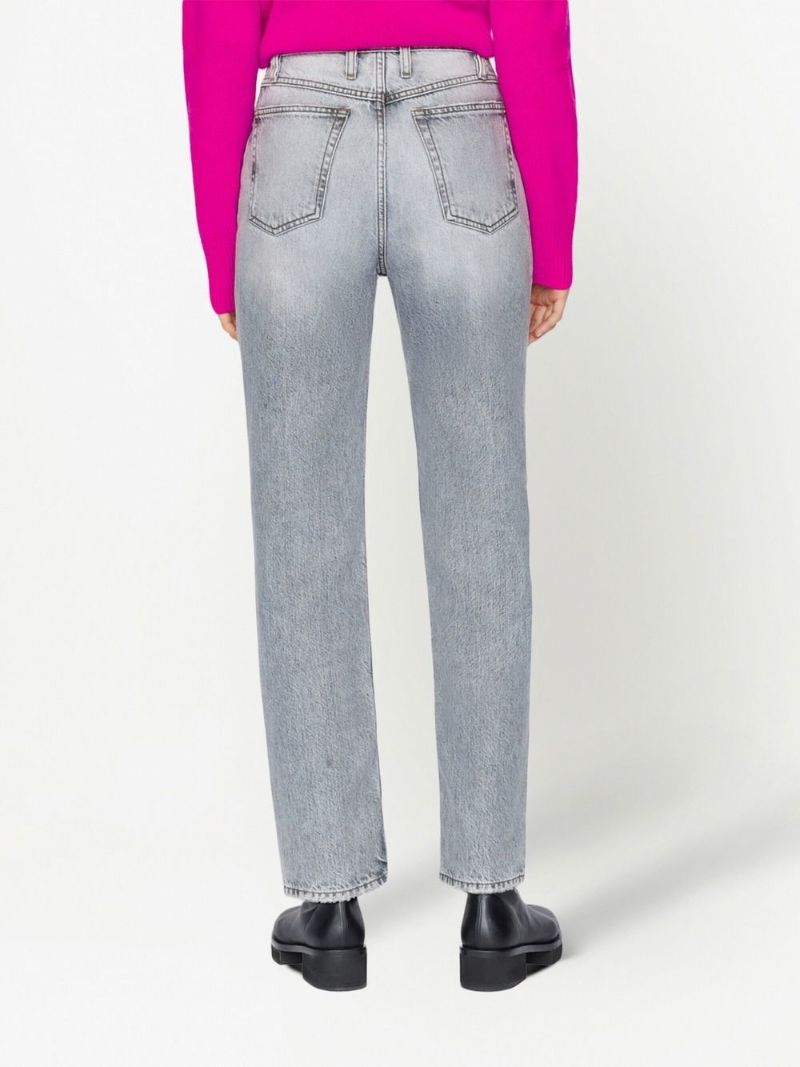 Grey Le High 'n' Tight Straight-leg Jeans