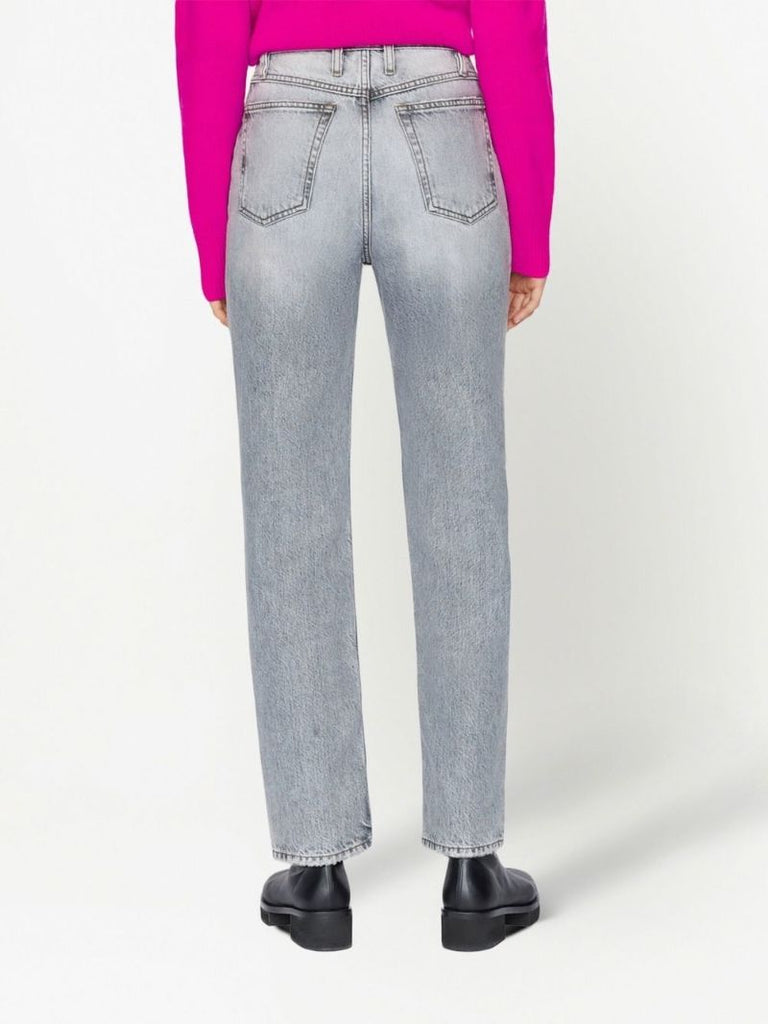 Grey Le High 'n' Tight Straight-leg Jeans