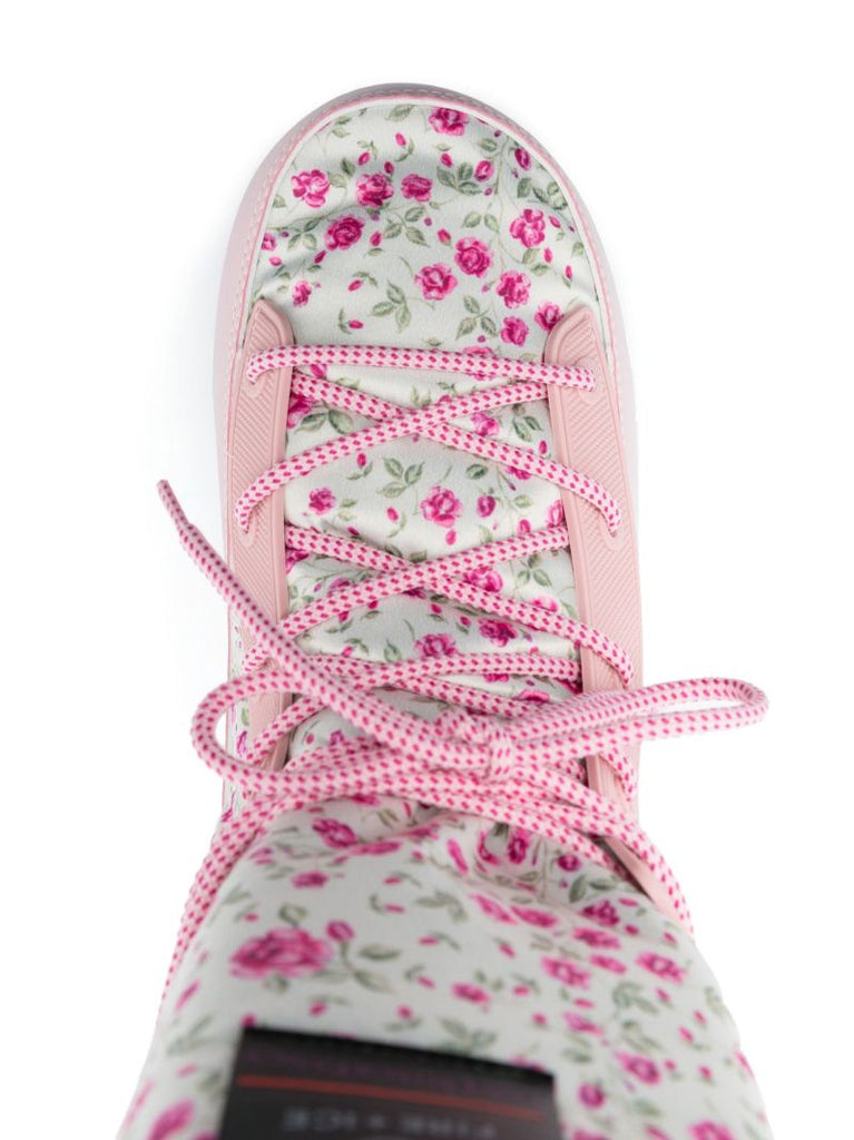 X Loveshackfancy Pink La Plagne Floral Print Snow Boots