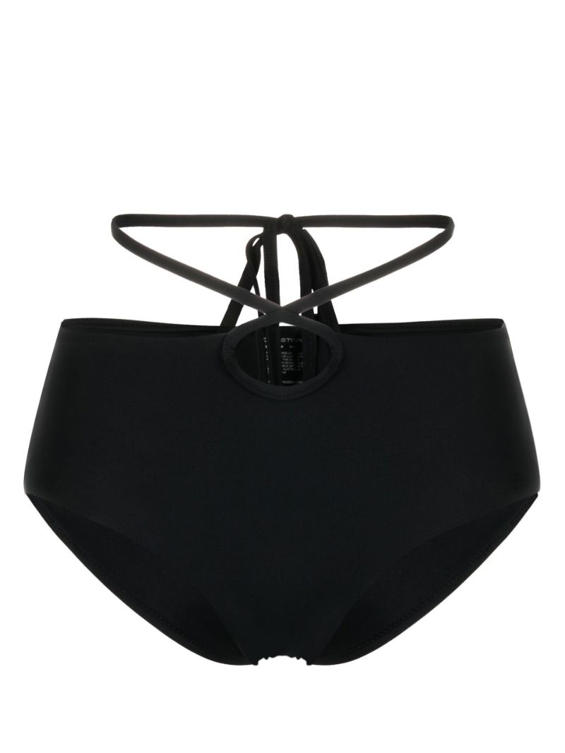 Black Cut-out Bikini Bottoms