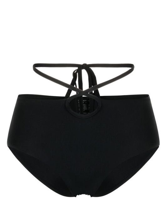 Black Cut-out Bikini Bottoms