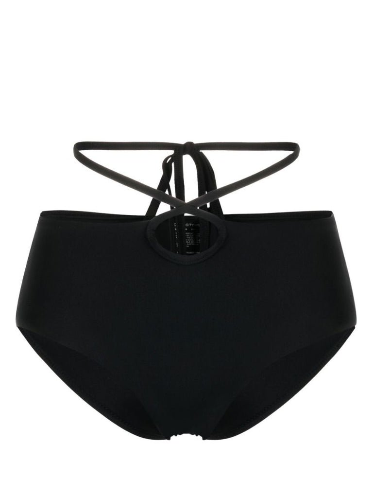 Black Cut-out Bikini Bottoms