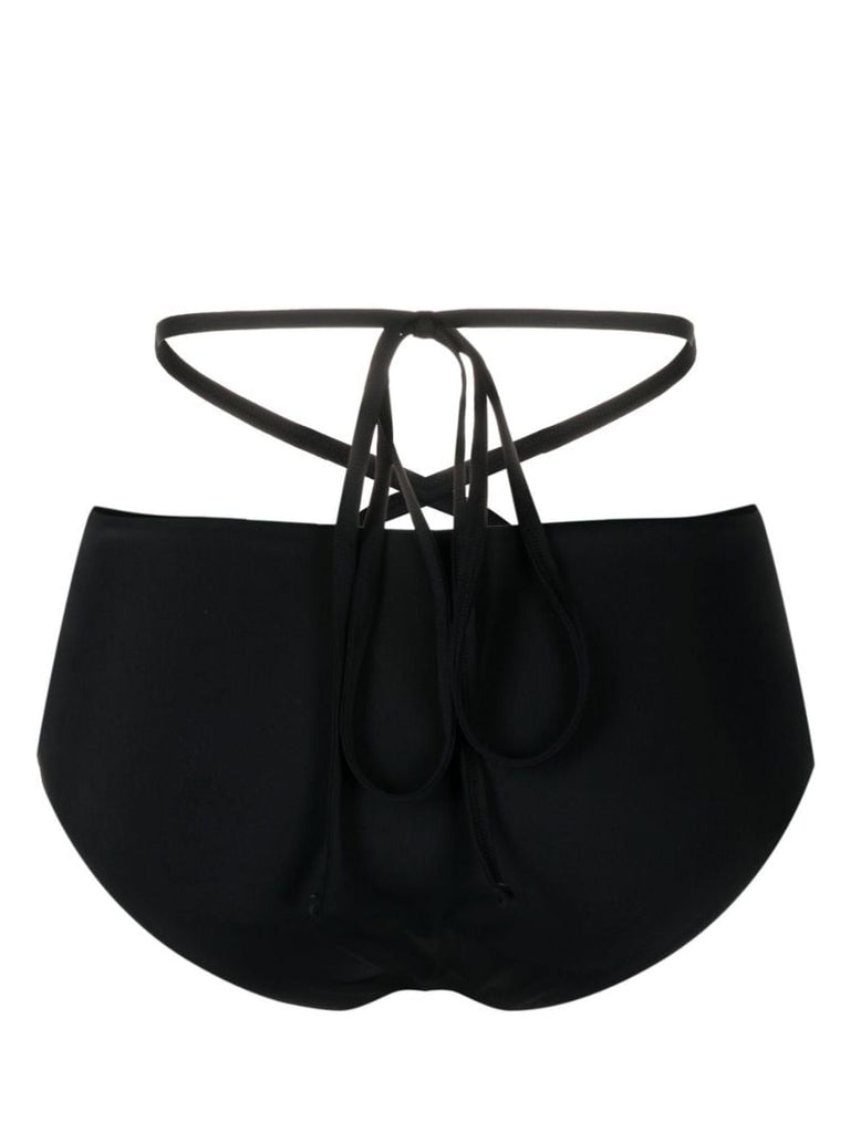 Black Cut-out Bikini Bottoms