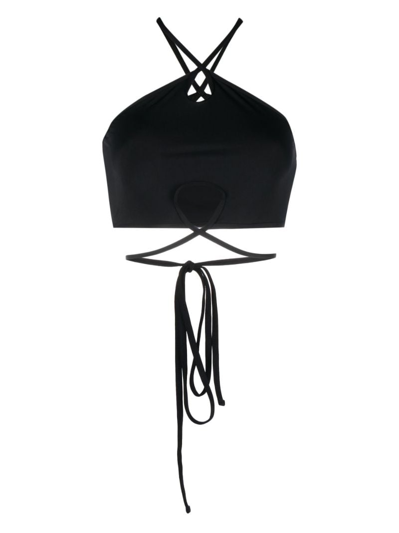Black Halterneck Bikini Top
