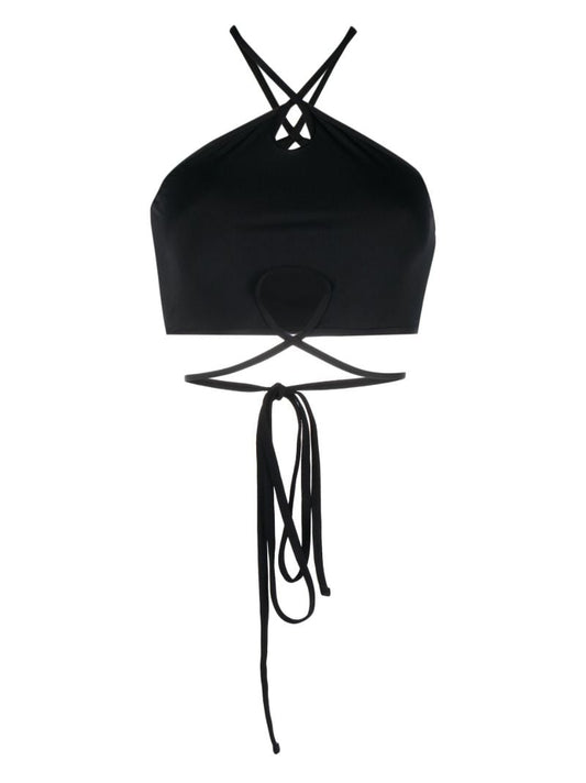 Black Halterneck Bikini Top