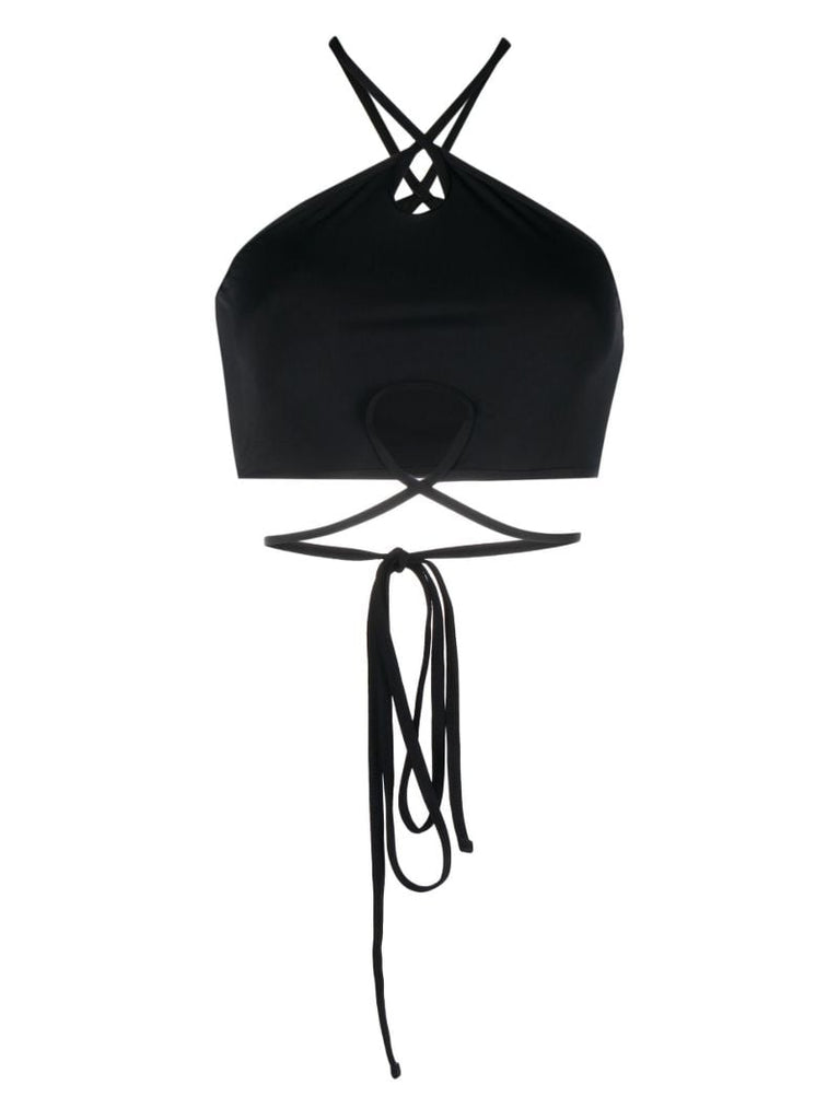 Black Halterneck Bikini Top