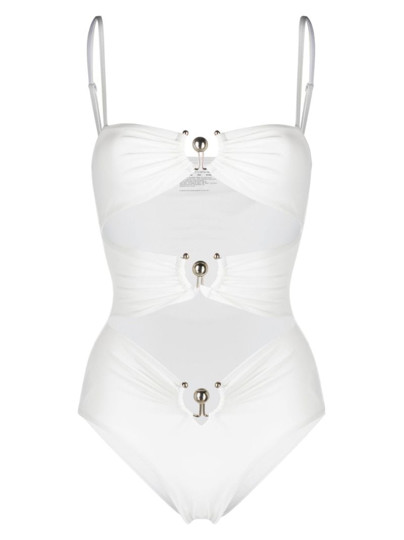 White Pierced Orbit Swimsuit