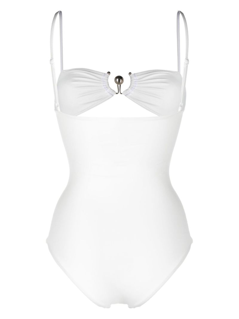 White Pierced Orbit Swimsuit