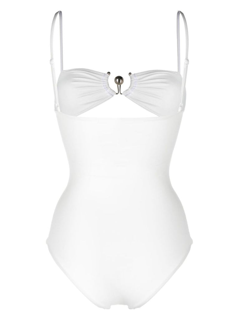 White Pierced Orbit Swimsuit