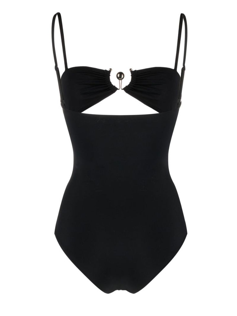Black Pierced Orbit Swimsuit