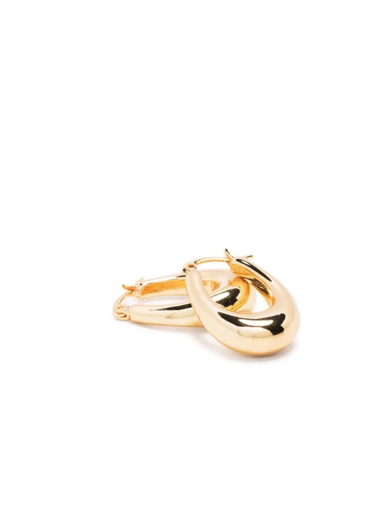 Gold Oval Hoop Earrings