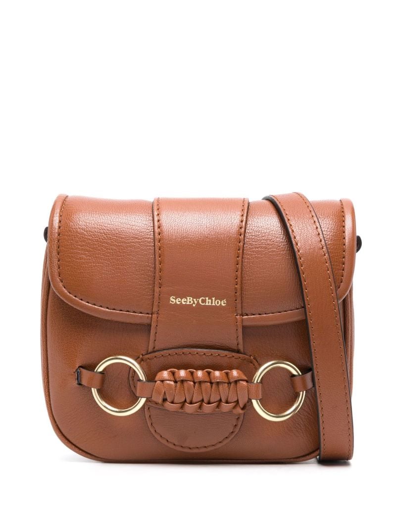 Brown Saddie Leather Shoulder Bag