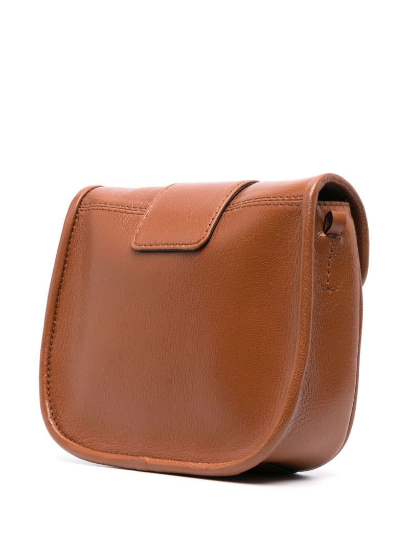Brown Saddie Leather Shoulder Bag