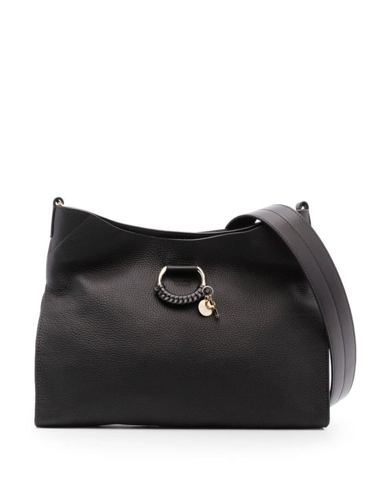 Black Joan Leather Shoulder Bag