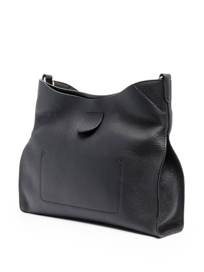 Black Joan Leather Shoulder Bag