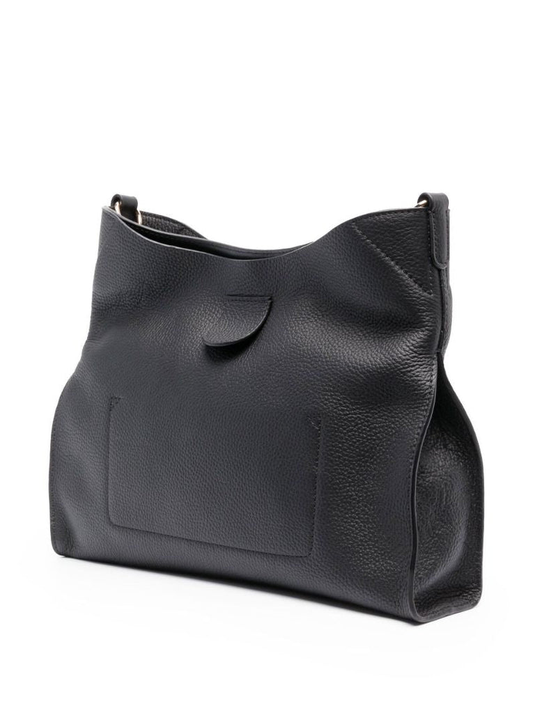 Black Joan Leather Shoulder Bag