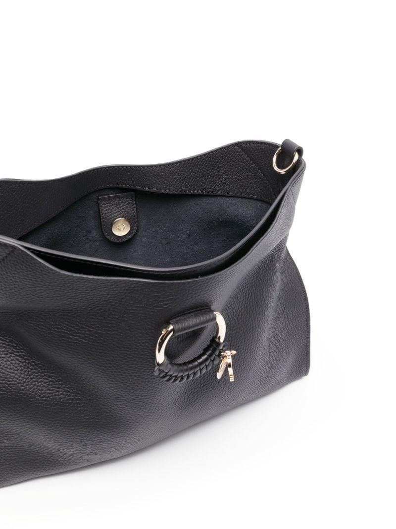 Black Joan Leather Shoulder Bag