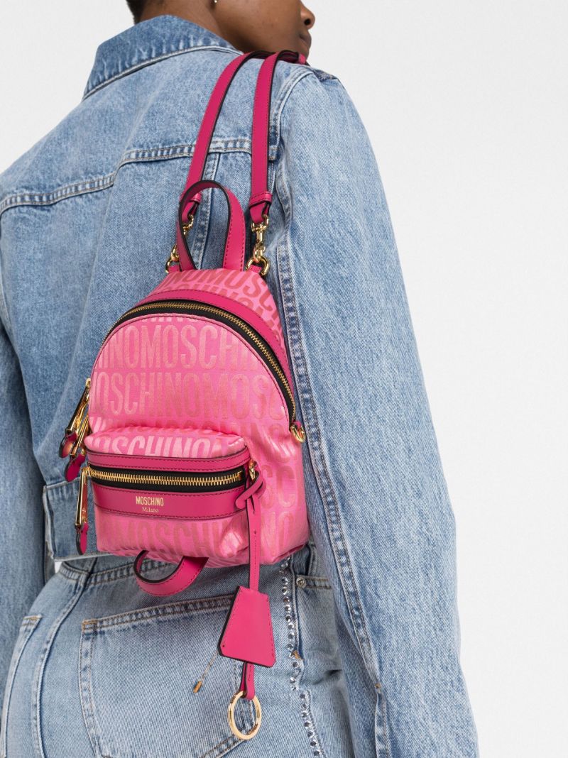 Pink Logo-print Backpack