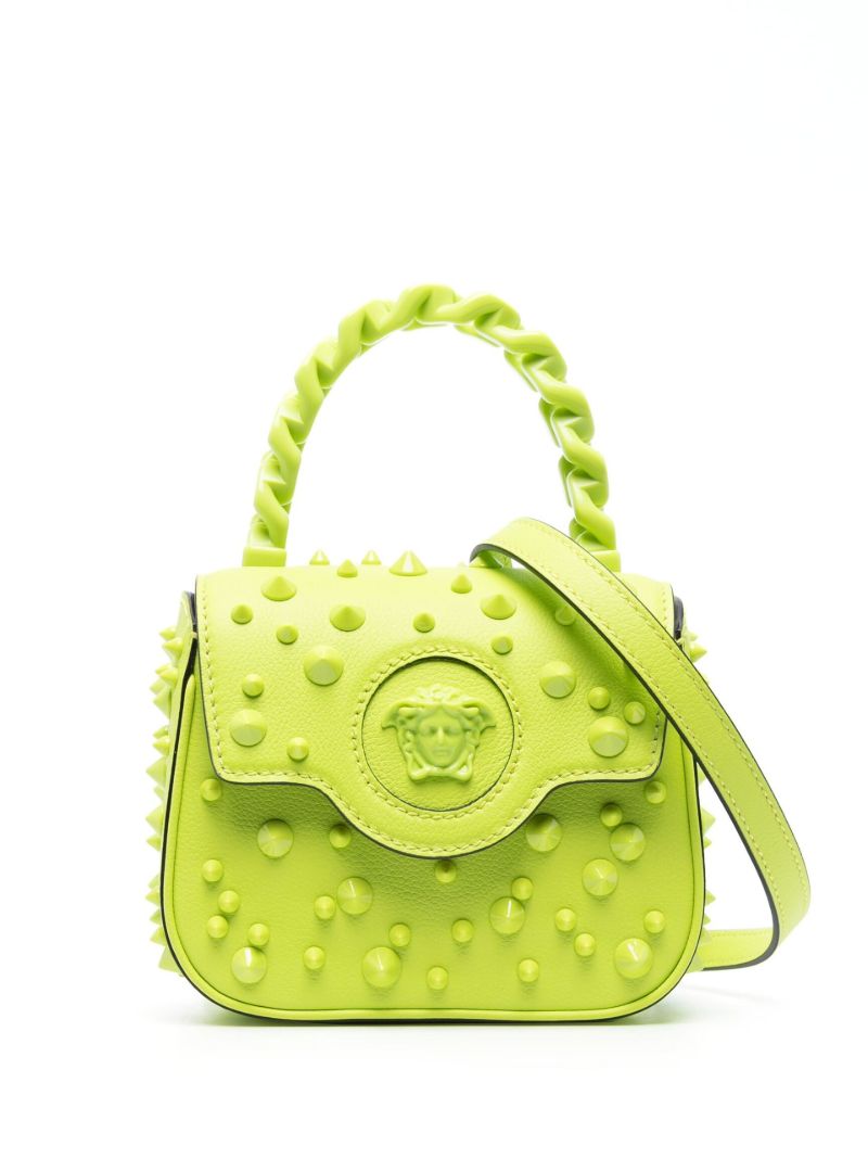 Green La Medusa Spiked Mini Bag