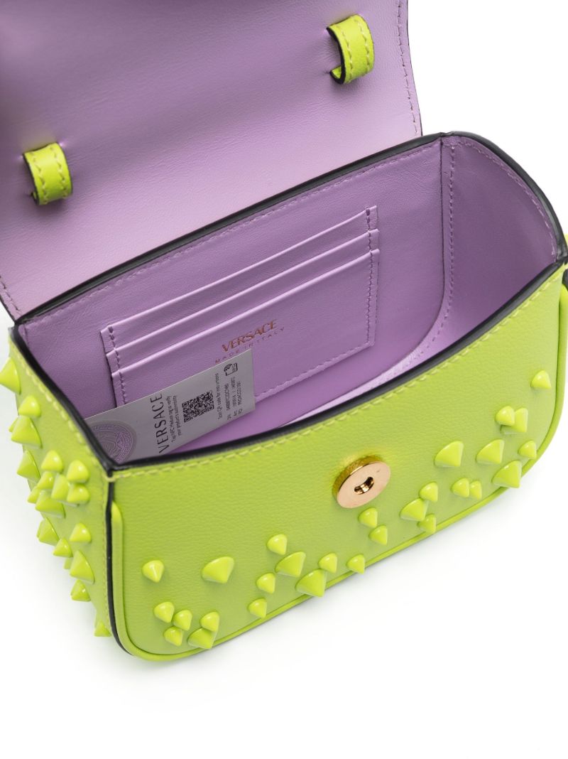 Green La Medusa Spiked Mini Bag