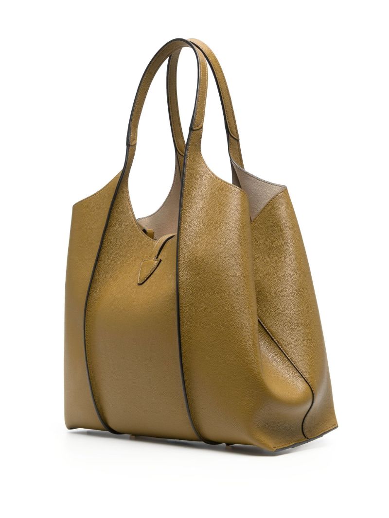 Brown T Timeless Leather Shoulder Bag