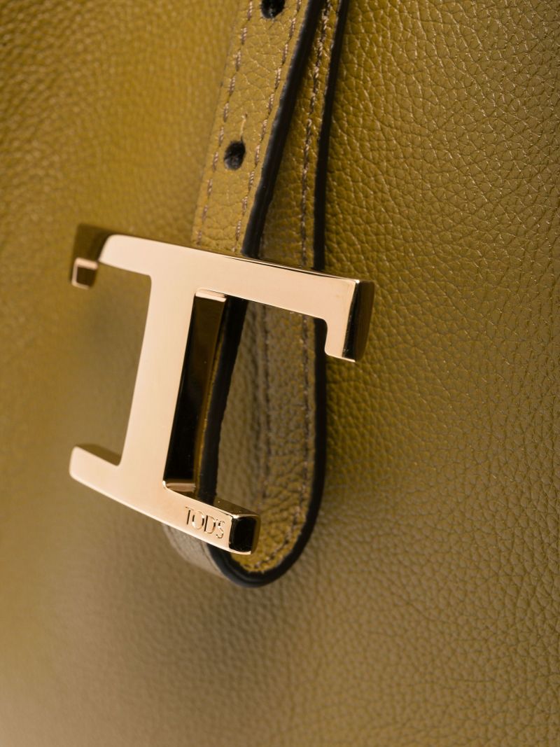 Brown T Timeless Leather Shoulder Bag