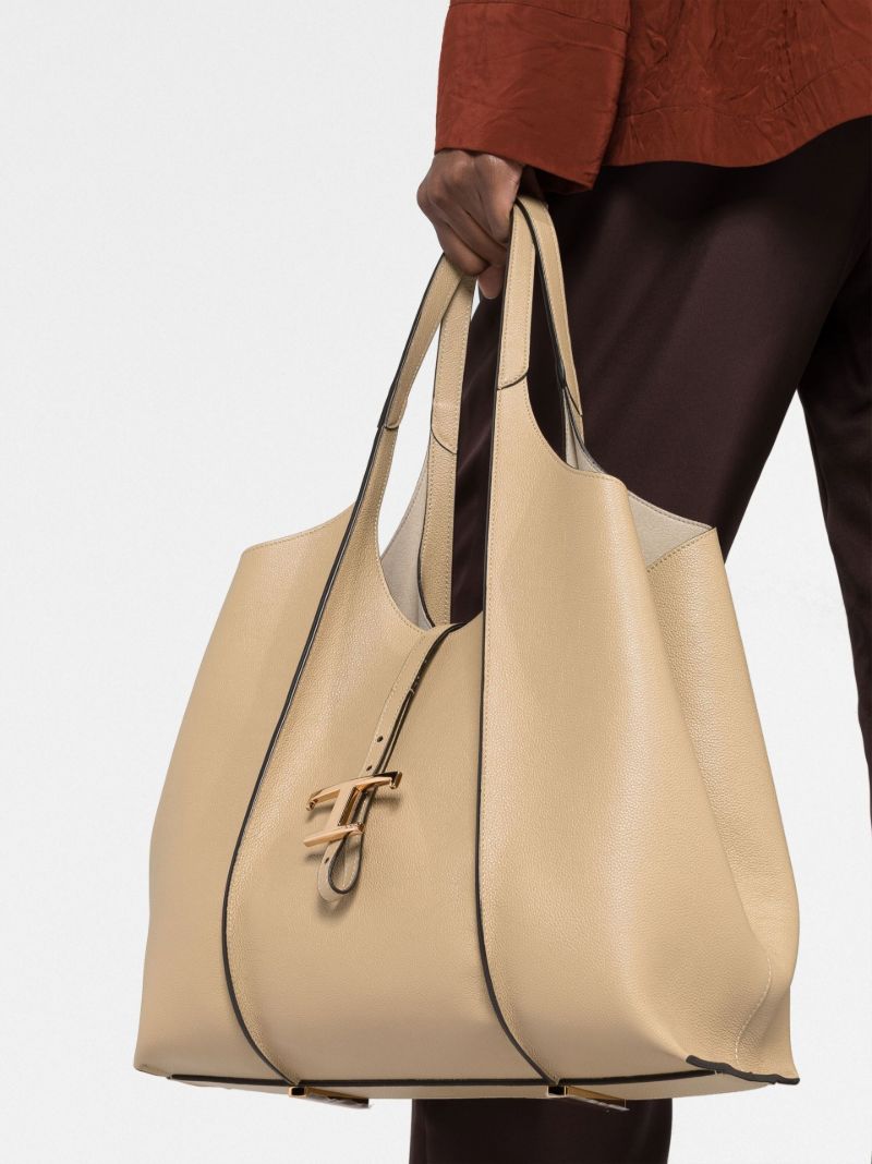 Neutral T Timeless Leather Shopper Bag