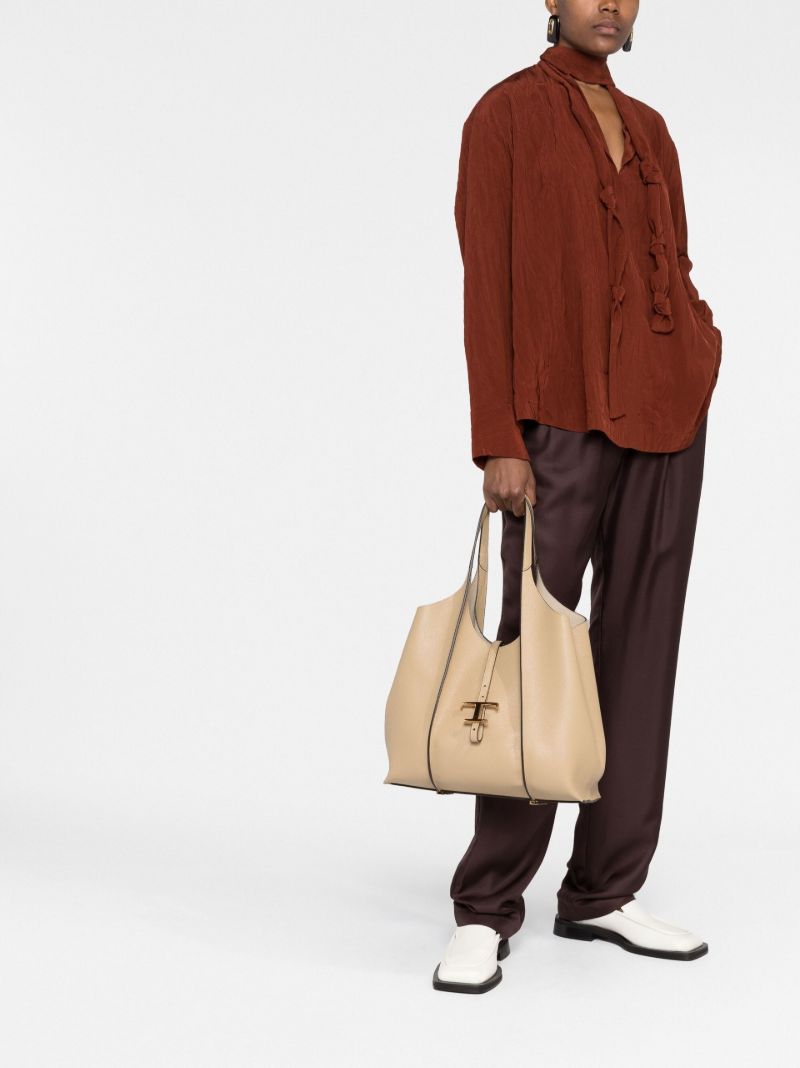 Neutral T Timeless Leather Shopper Bag