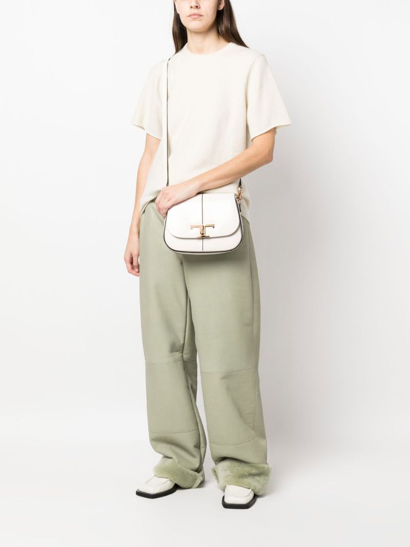 White T Timeless Mini Leather Shoulder Bag