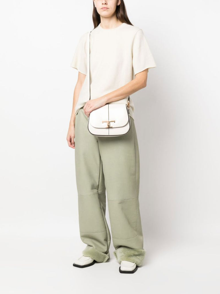 White T Timeless Mini Leather Shoulder Bag