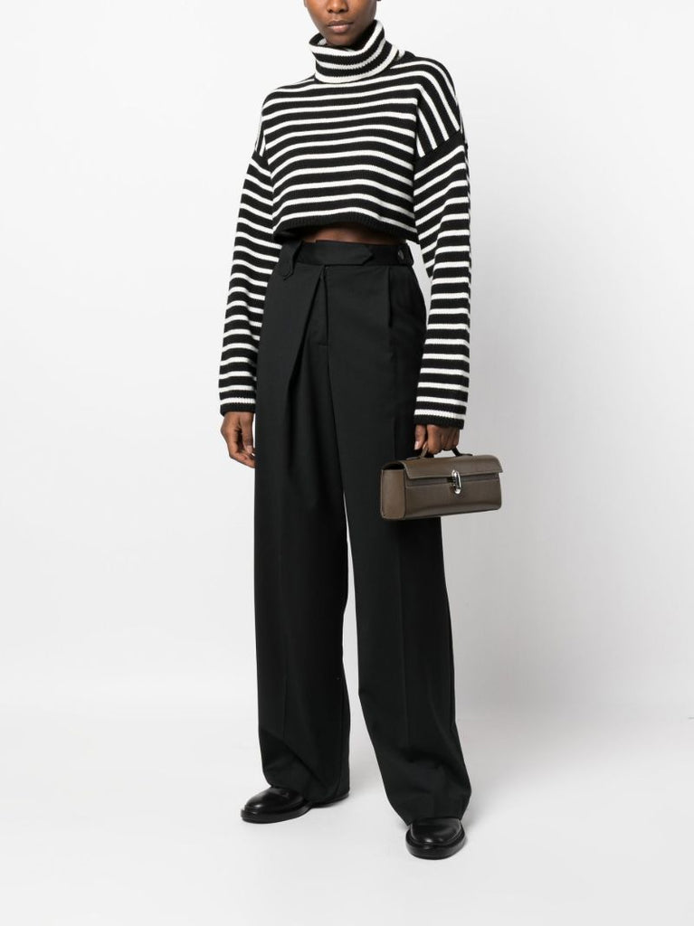 Brown Clasp Fastening Clutch Bag