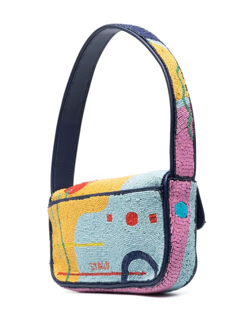 Blue Tommy Bead-embellished Shoulder Bag
