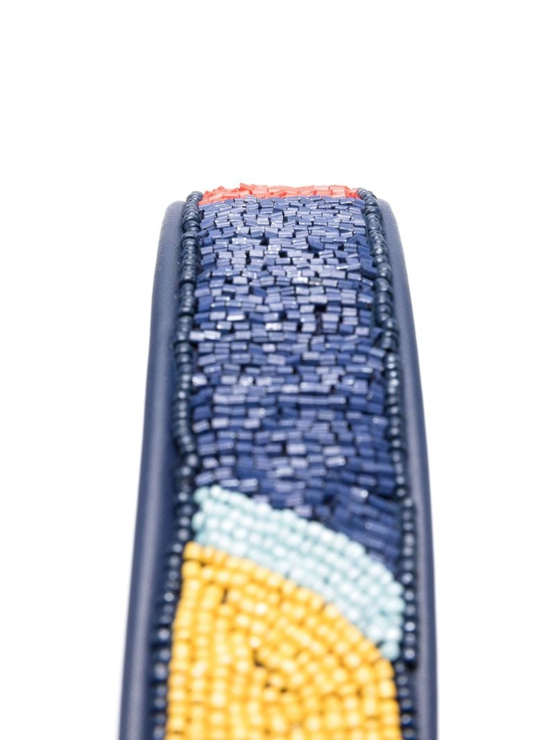 Blue Tommy Bead-embellished Shoulder Bag