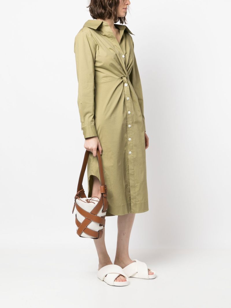 Neutral Hive Leather Bucket Bag
