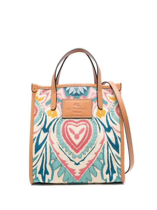 Blue Globetrotter Jacquard Tote Bag
