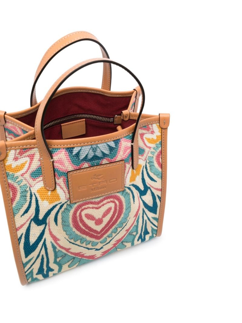 Blue Globetrotter Jacquard Tote Bag