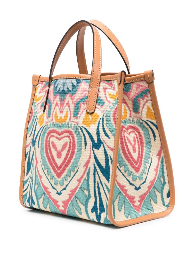 Blue Globetrotter Jacquard Tote Bag