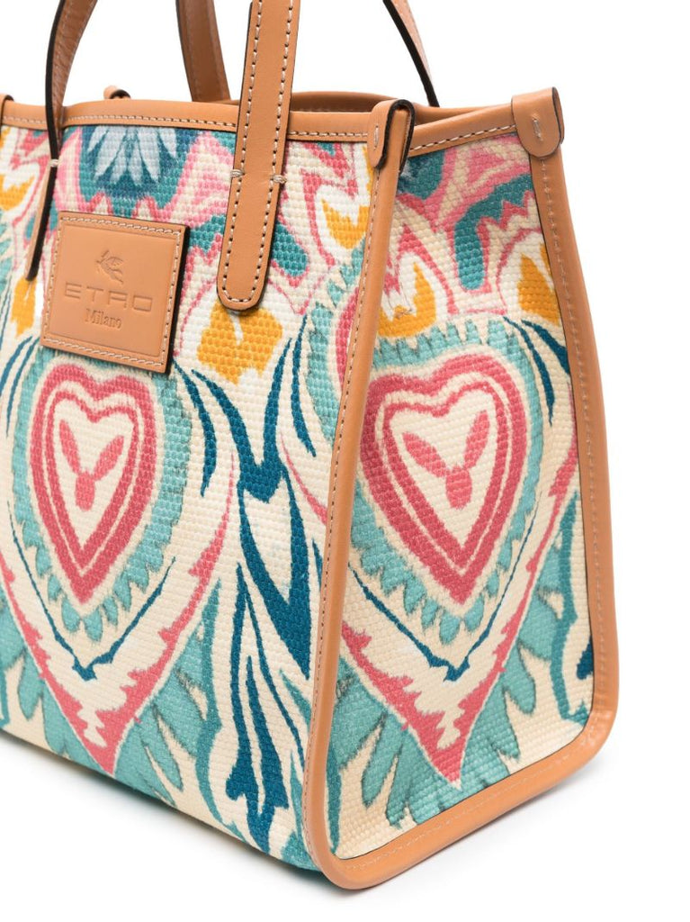 Blue Globetrotter Jacquard Tote Bag