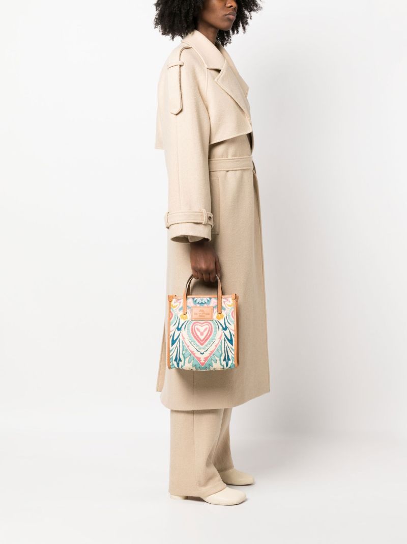 Blue Globetrotter Jacquard Tote Bag