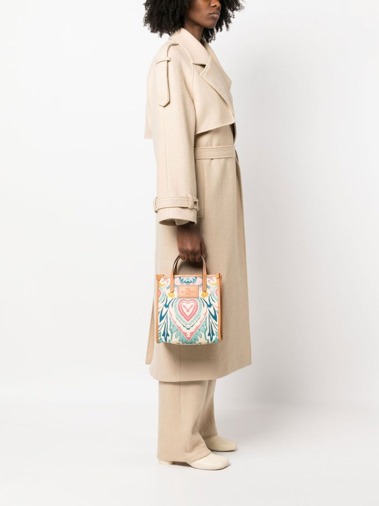 Blue Globetrotter Jacquard Tote Bag