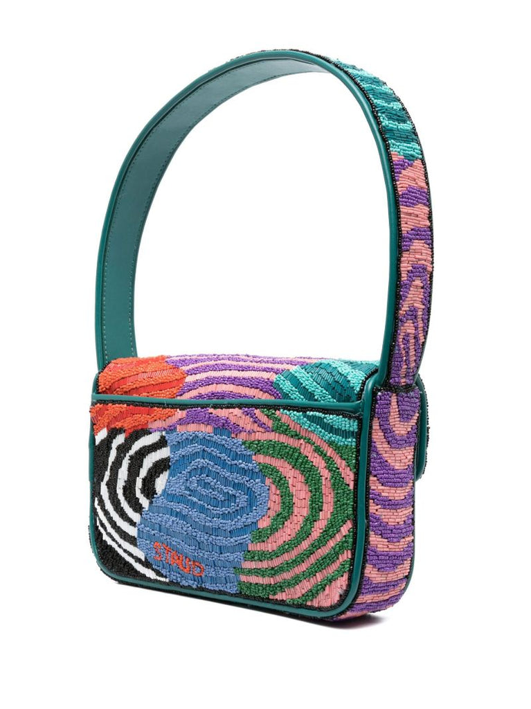 Multicolour Tommy Beaded Shoulder Bag