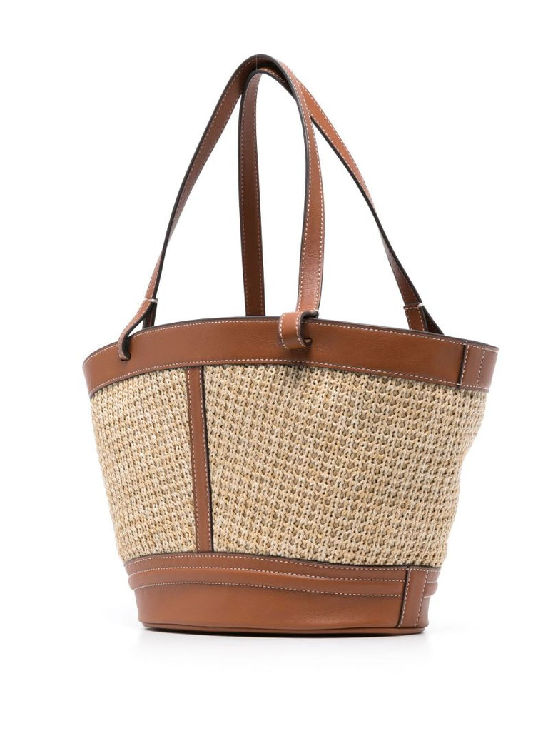 Neutral Henri Raffia Tote Bag