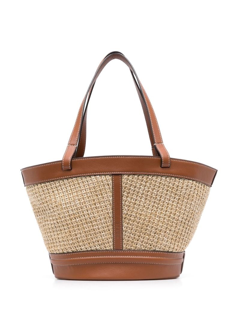 Neutral Henri Raffia Tote Bag