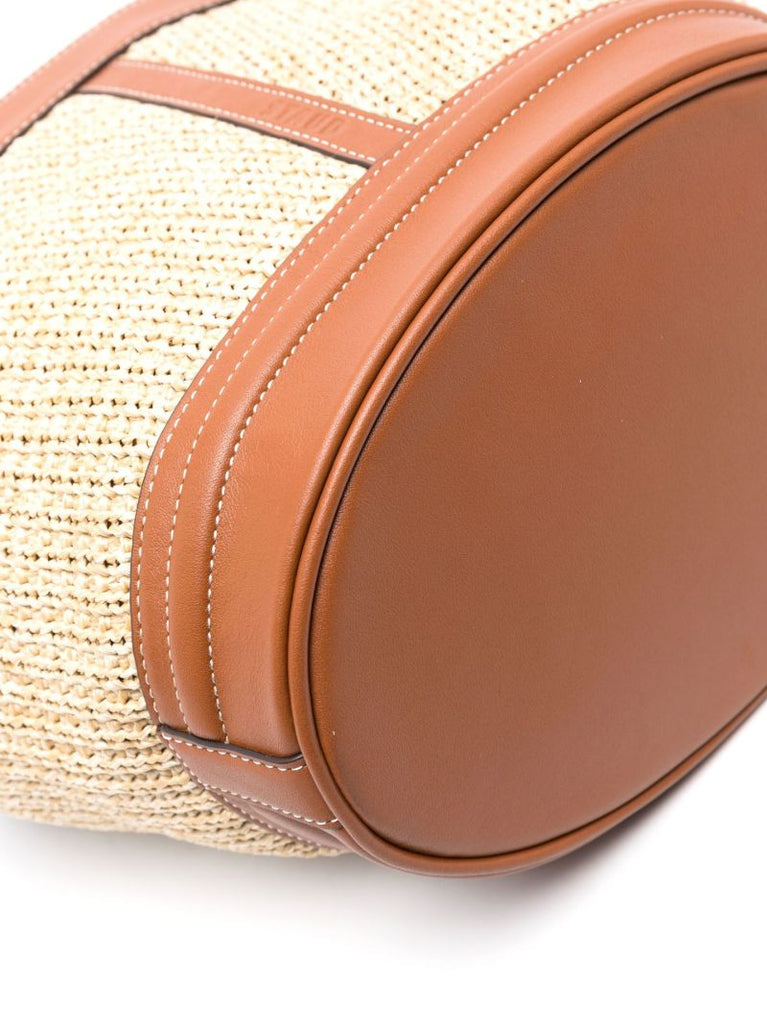Neutral Henri Raffia Tote Bag