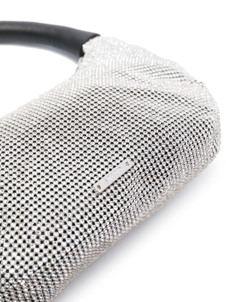 Silver Pepper Crystal-embellished Shoulder Bag