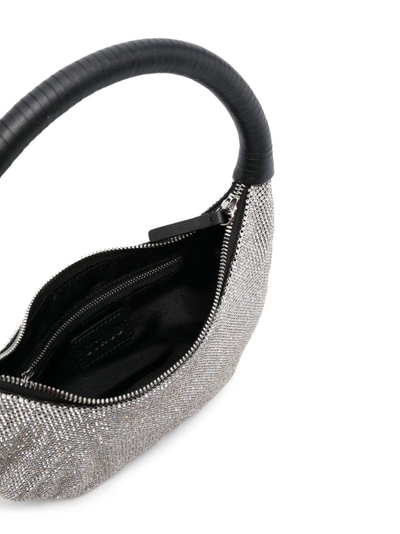Silver Pepper Crystal-embellished Shoulder Bag
